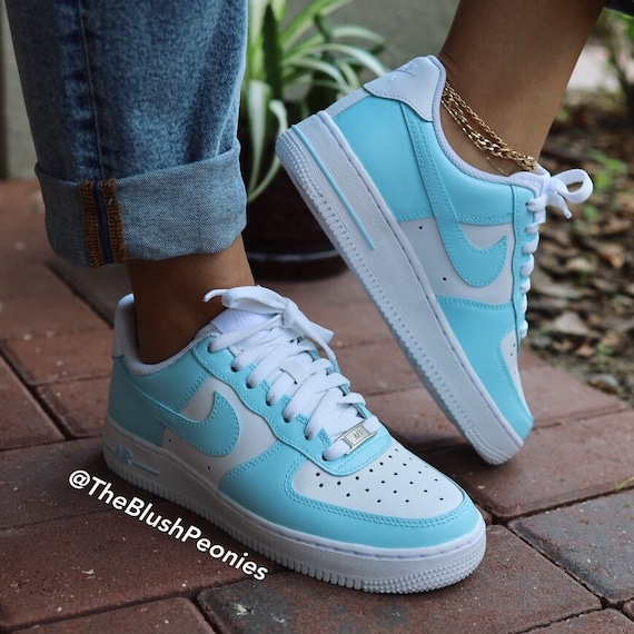 Air Force 1 Custom Low Sapphire Pearlescent Blue Shoes Men Women