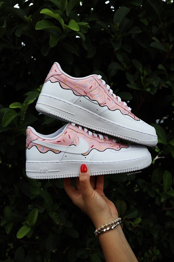 Nike Air Force 1 drip Pink Custom Sneaker AF1 