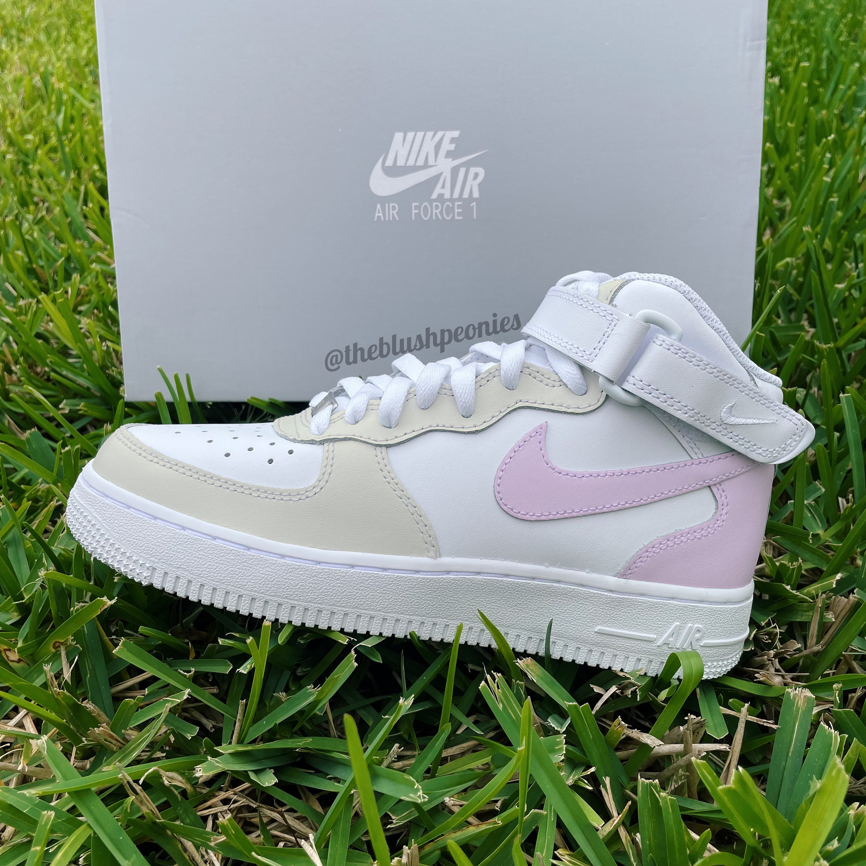 Custom Nike Air Force Ones Light Pink 