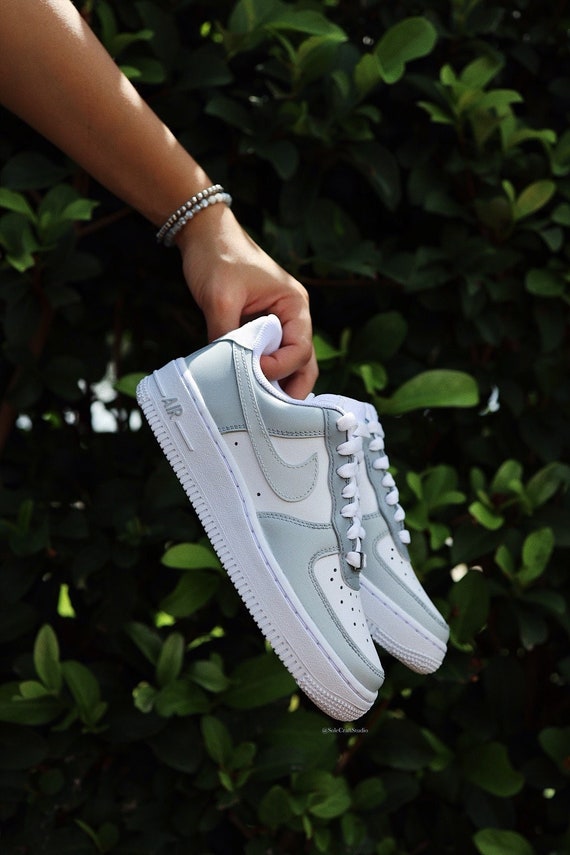 Custom Nike Air Force 1 Low neutral Gray Custom Sneakers for Men