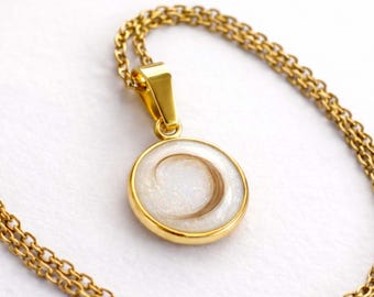 Silver DIY Breastmilk Pendant - Keepsake Necklace - Breastmilk Kit Round - Memorial Kit