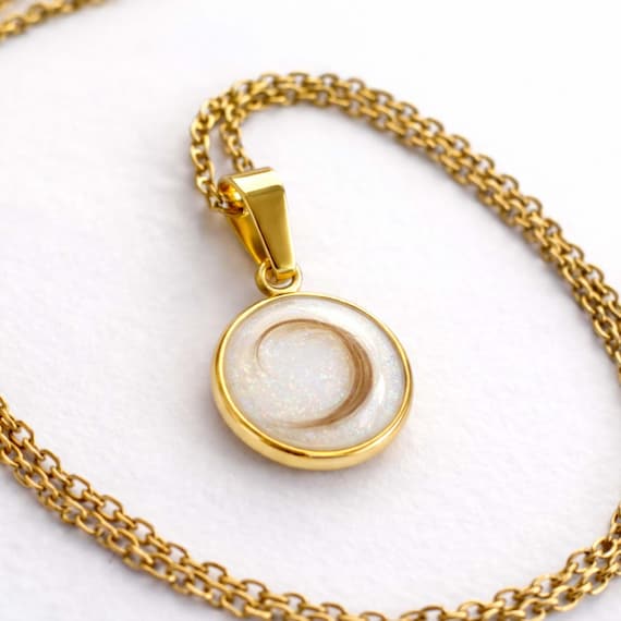 Silver DIY Breastmilk Pendant - Keepsake Necklace - Breastmilk Kit Round - Memorial Kit