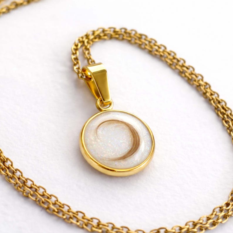 Silver DIY Breastmilk Pendant - Keepsake Necklace - Breastmilk Kit Round - Memorial Kit image 1