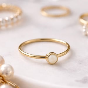 Gold DIY Breastmilk Ring - DIY Keepsake Ring - Dot ring - Breastmilk Jewelry Ring Kit - Gift for mother, Mother's Day - Anniversary Gift