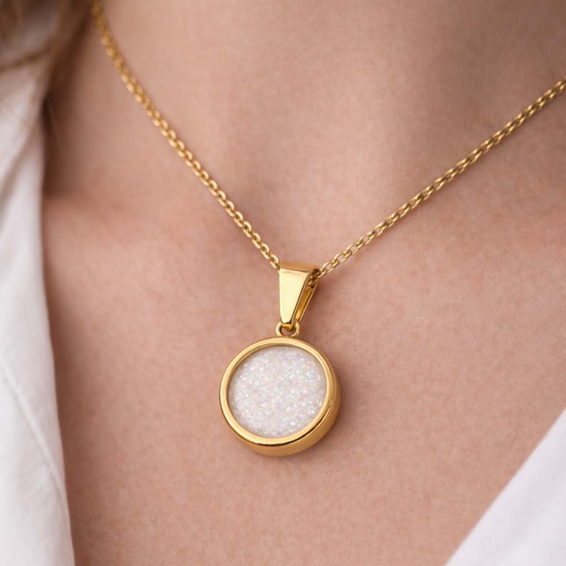 Silver DIY Breastmilk Pendant - Keepsake Necklace - Breastmilk Kit Round - Memorial Kit image 3
