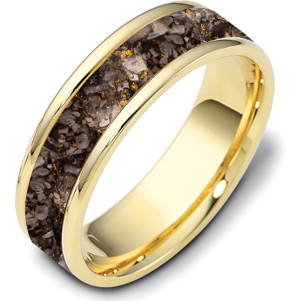 Gold Cremation Ring Ash Ring Memorial Ring Etsy