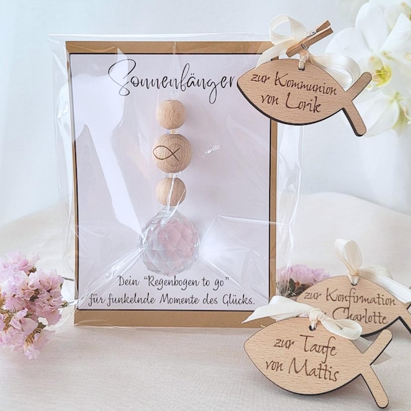 Sonnenfänger I Geschenk für Kommunion I Geschenk Taufe I Geschenk Konfirmation  I Taufgeschenk I Erstkommunion Geschenk I Geschenk Firmung