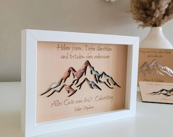 Regalo en efectivo en un marco de fotos | Regalo en efectivo para un cumpleaños | Regalo en efectivo para un 60 cumpleaños | Regalo de boda personalizado con marco de fotos