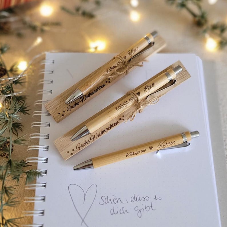 Wichtelgeschenke für Kollegen I kleine Weihnachtsgeschenke für Kollegen I personalisierte Kugelschreiber I Weihnachtsgeschenk Mitarbeiter