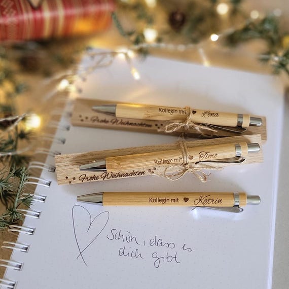 Wichtelgeschenke für Kollegen I kleine Weihnachtsgeschenke für Kollegen I personalisierte Kugelschreiber I Weihnachtsgeschenk Mitarbeiter
