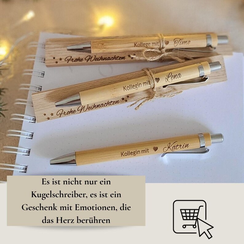 Wichtelgeschenke für Kollegen I kleine Weihnachtsgeschenke für Kollegen I personalisierte Kugelschreiber I Weihnachtsgeschenk Mitarbeiter