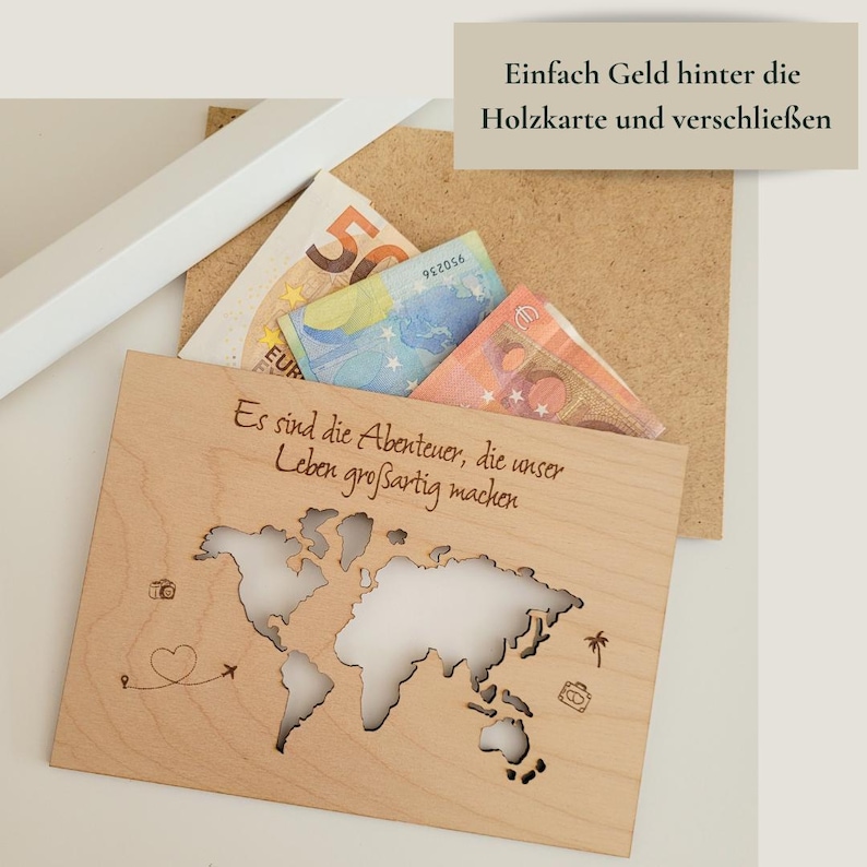 Geldgeschenk zum Geburtstag I Geldgeschenk im Bilderrahmen I Geldgeschenk Reise I Geldgeschenk Weltkarte I personalisierte Geschenke
Geldgeschenk zum Abitur