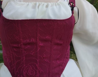 Corset fleuri rouge taille 50