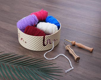 Yarn Bowl, 3D Printed Handmade Organizer, Yarn Storage Tool, Custom Colors, Hobbyist Gift