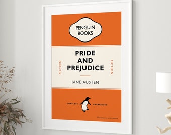 Pride and Prejudice - Jane Austen - Penguin classics book cover art physique print