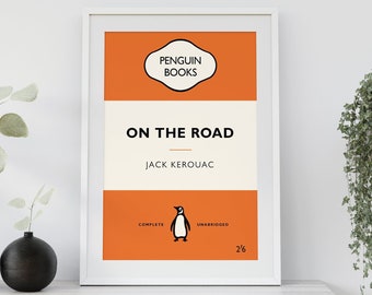 On the Road - Jack Kerouac - Penguin classics book cover art physical print