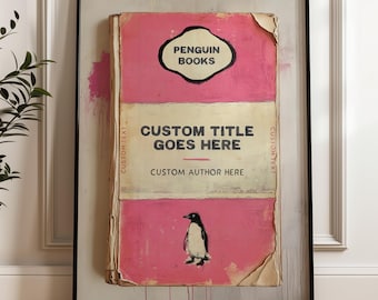 Custom James McQueen / Harland Miller / Connor Brothers / Cy Twombly-stijl gepersonaliseerde Penguin klassiekers boekomslag art print