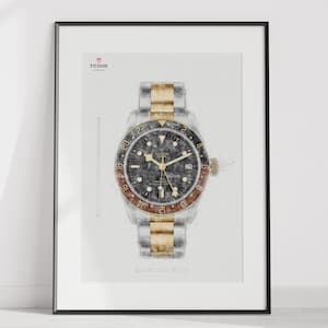 Tudor Black Bay GMT, Ref. M79833MN-0001 - digitally created technical watch print