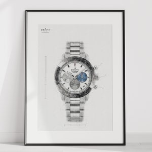 Zenith Chronomaster El Primero Sport, Ref. 03.3100.3600/69.M3100 - digitally created technical drawing
