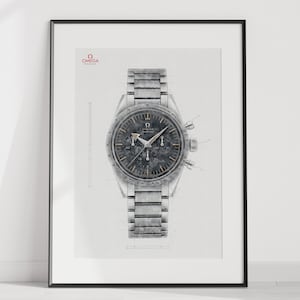 Omega Speedmaster &#39;57, Ref. 332.10.41.51.01.001 - digitally created technical drawing