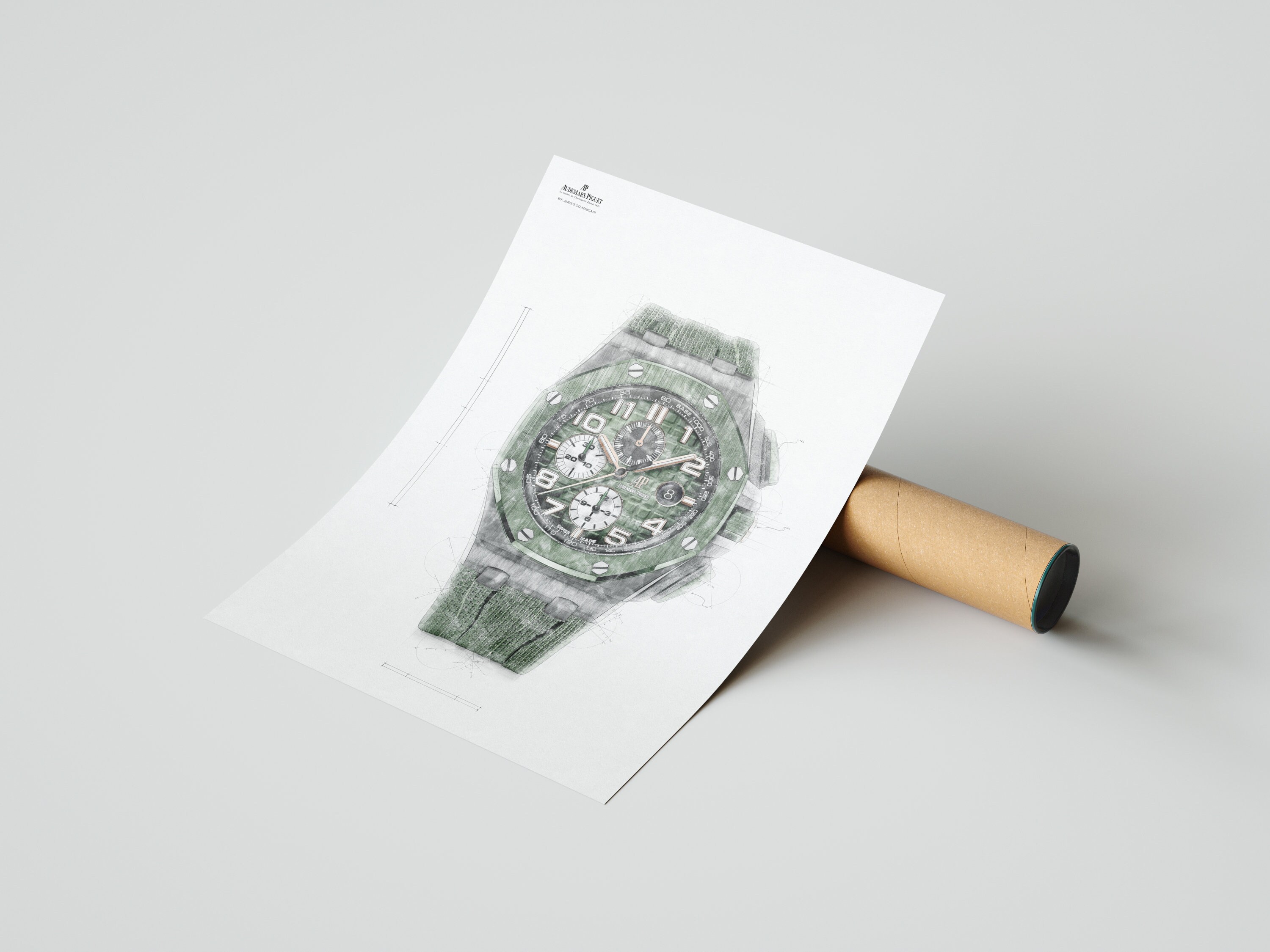Audemars Piguet Royal Oak Offshore Automatic Chronograph Ref. 26405CE.OO.A056CA.01 Digitally Created Technical Watch Print Etsy Canada