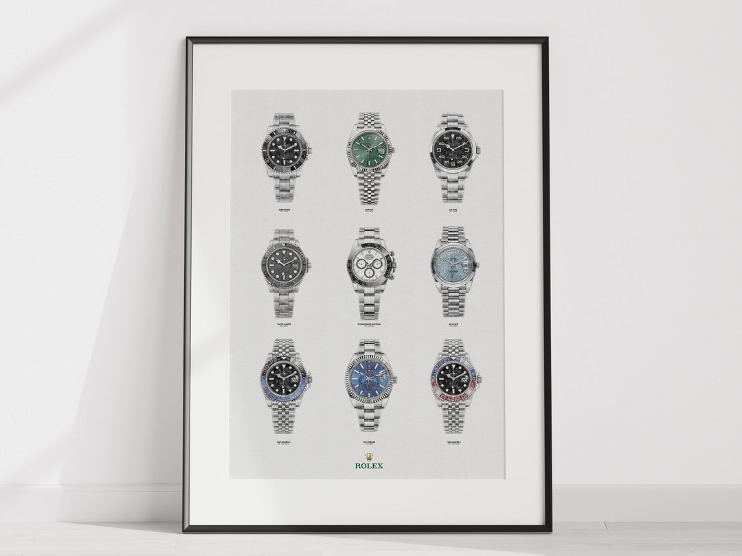 2023 Rolex Watches Collage - Digitally Created Technical Drawing