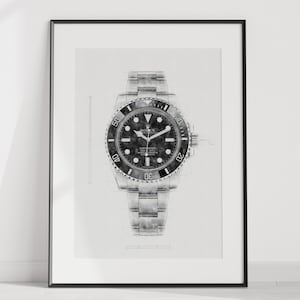 Rolex Submariner Ref. 114060 - digitally created technical drawing