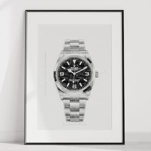 Rolex Explorer Ref. 124270 - digitally created technical watch print