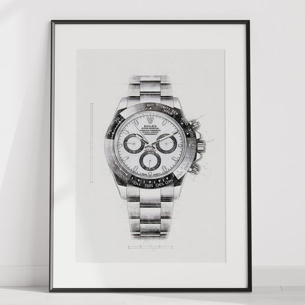 Rolex Daytona Ref. 116500LN: impresión técnica de reloj creada digitalmente