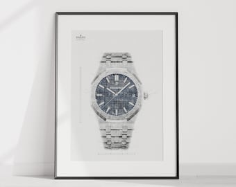Audemars Piguet Royal Oak Réf. 15500ST.OO.1220ST.01 - impression de montre technique créée numériquement