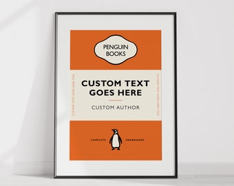Fully customisable/personalised Penguin classics book cover art physical print