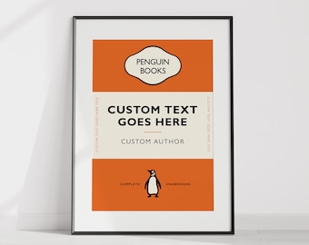 Fully customisable/personalised Penguin classics book cover art physical print