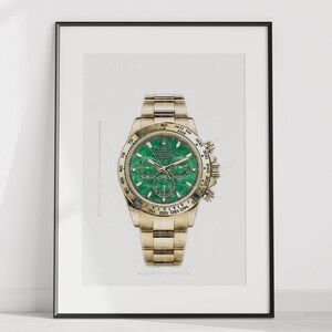 Rolex Daytona Ref. 116508- digitally created technical watch print