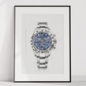Rolex Daytona Ref. 116509- digitally created technical watch print
