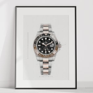 Rolex GMT Master II Ref. 126711CHNR - digitally created technical drawing