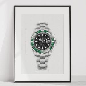Rolex Submariner Ref. 126610LV - digitally created technical watch print