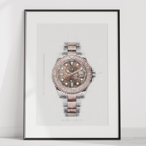 Rolex Yacht Master. Ref. 116621 - digitally created technical watch print