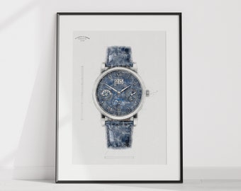 A.Lange & Sohne - Langematik perpetual, Ref. 310.028 - digitally created technical drawing