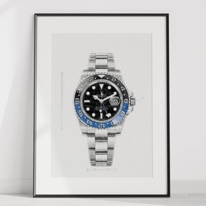 Rolex GMT Master II Ref. 116710BLNR - digitally created technical drawing