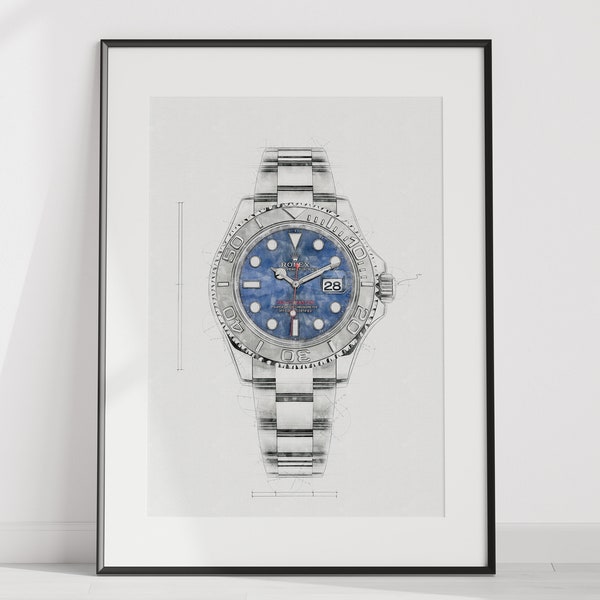 Rolex Yacht Master. Ref. 116622 - digitally created technical watch print