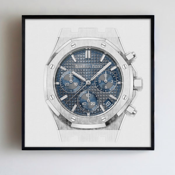 Audemars Piguet Royal Oak self-winding chronograph, Ref. 26240ST.OO.1320ST.05 - Digitally created technical watch print