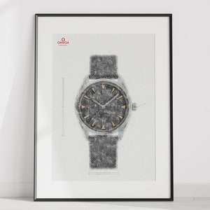 Omega Seamaster Railmaster co-axial, Ref. 220.12.40.20.03.001 - digitally created technical watch drawing