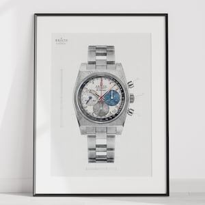 Zenith Chronomaster Revival El Primero Sport, Ref. 03.A384.400/3817.M3817 - digitally created technical drawing