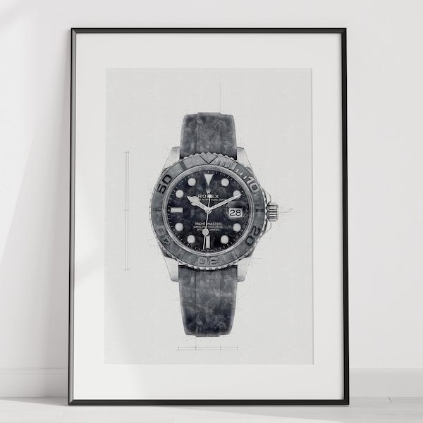 Rolex Yacht Master, Ref. 226659 - digitally created technical watch print