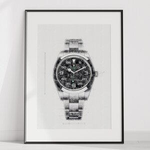 Rolex Air King Ref. 116900 - digitally created technical watch print