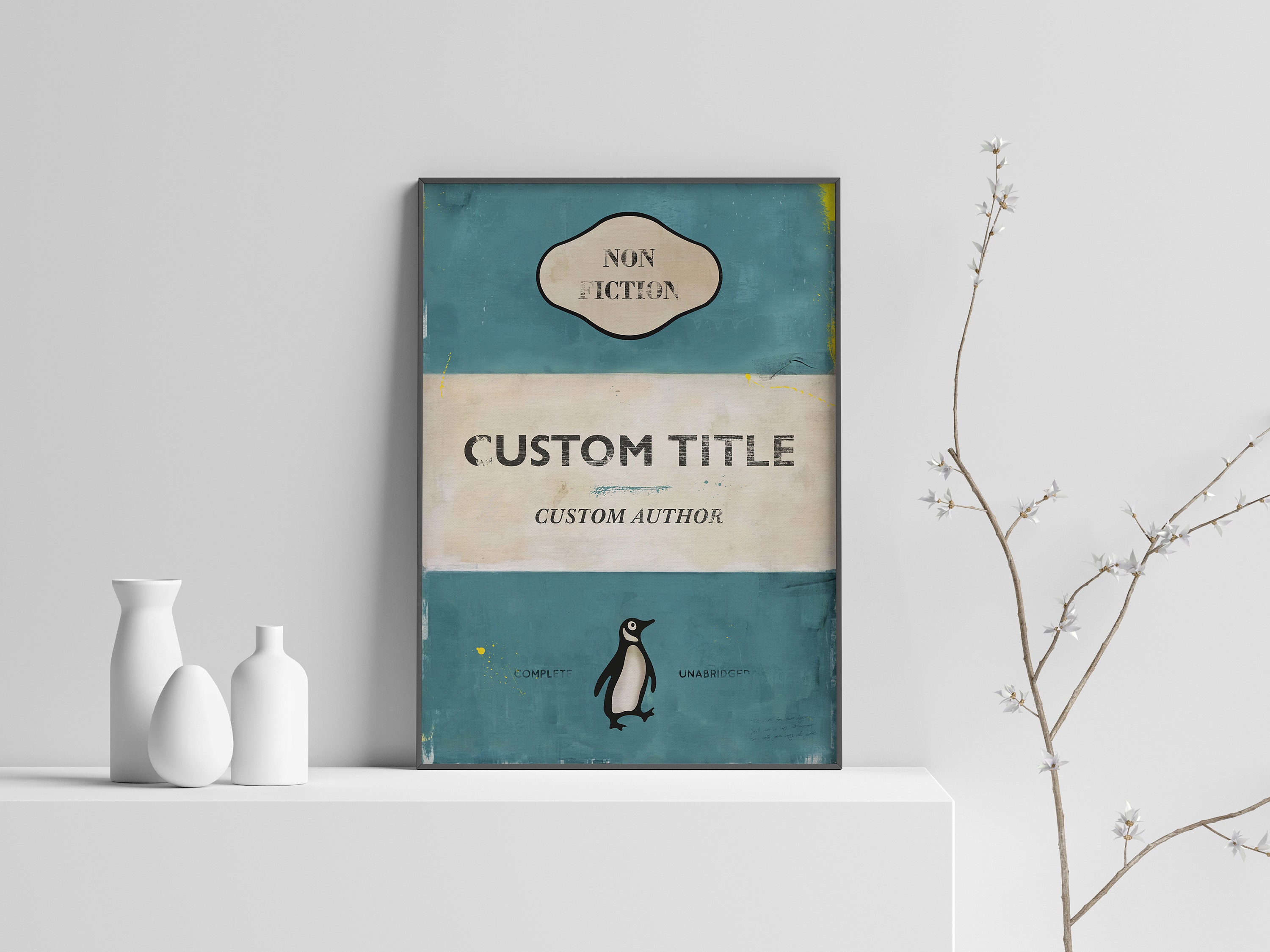 Fully Customisable/personalised Digital Acrylic Style Penguin