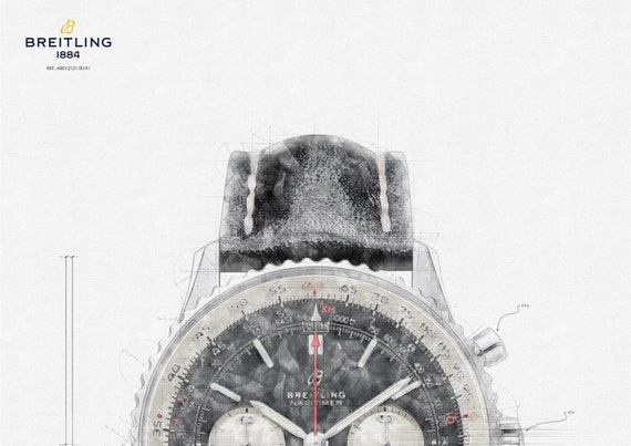 Breitling Navitimer B01 Ref: AB0121211B1X1 stampa tecnica | Etsy Italia