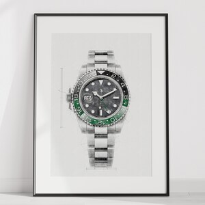 Rolex GMT Master II Ref. 126720VTNR - digitally created technical watch print