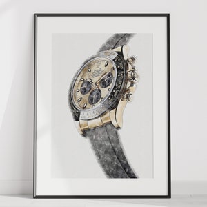 Rolex Daytona Ref. 116518- digitally created technical watch print