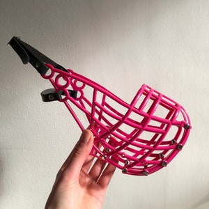 107 Greyhound Basket Muzzle - Raspberry pink